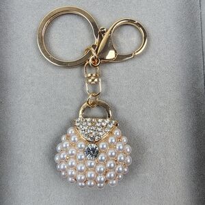 Elegant Pearl Handbag Keychain/Bag charm